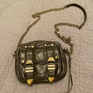 Rebecca Minkoff Green/Gold Leather Crossbody